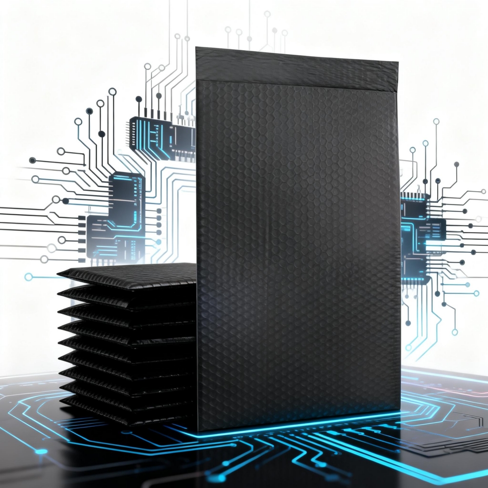 黑色导电膜气泡袋为何成为电子厂包装首选？导电等级与防护性能全解析